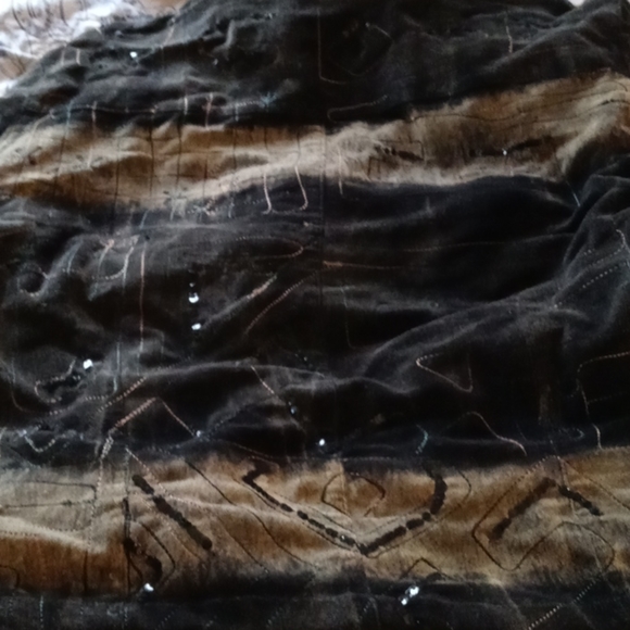 Chicos jacket. Size 3 (lg/xl) black, tan, sequins - Picture 6 of 6